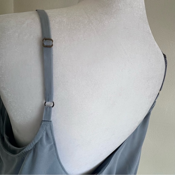 Show Me Your MuMu NWT Caitlyn Maxi Ruffle Dress Steel Blue Size Small Brand New - Picture 4 of 7